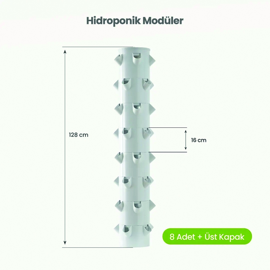 Hidroponik Modül (8 adet ve üst kapak)